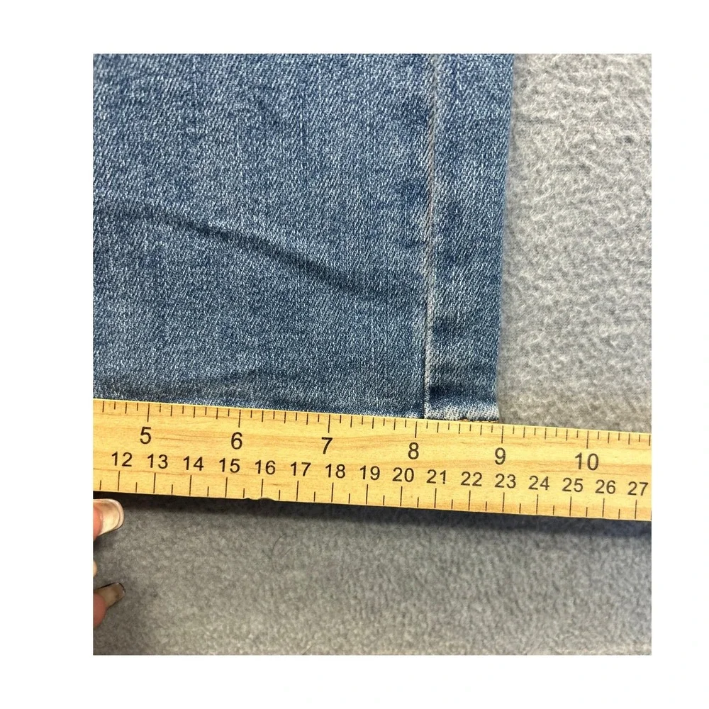 Judy Blue High Rise Wide Leg Jeans Womens 1/25 Distressed Stretch Med Blue Denim